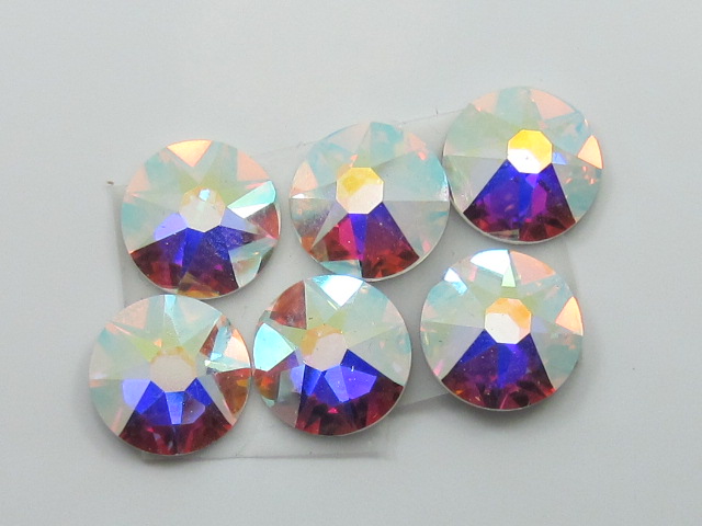 24 pcs. 40ss CRYSTAL AB (maxima) FLATBACK PRECIOSA Rhinestones
